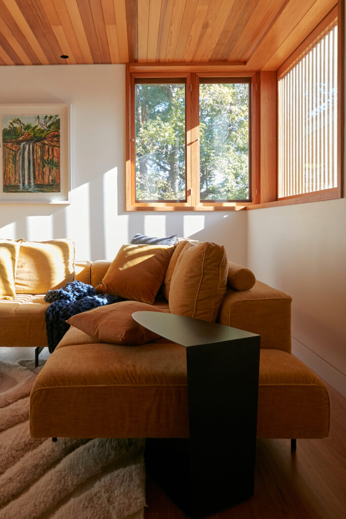 Nordic-inspired living room with timber finishes